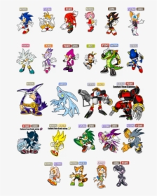 751 X 1064 - Sonic Characters Pokemon Types, HD Png Download, Free Download