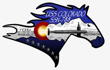 Uss Colorado Insignia, 2018 (180313 N N0101 001) - Uss Colorado Ssn 788, HD Png Download, Free Download