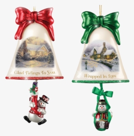 Christmas Ornaments- Thomas Kinkade Ringing In The - Thomas Kinkade Christmas Tree Ornaments, HD Png Download, Free Download