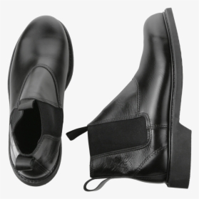 Welt Steel Toe Slip On Boot, In Black Leather - Us Navy Molder Boots, HD Png Download, Free Download