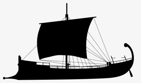 Watercraft,manila Galleon,penteconter - Ancient Greek Ship Silhouette, HD Png Download, Free Download