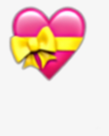 #heart #bow #heartwithbow #emoji #iphone #iphoneemoji - Heart, HD Png Download, Free Download