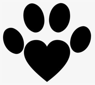 Heart,monochrome Photography,black - Dog Heart Paw Png, Transparent Png, Free Download