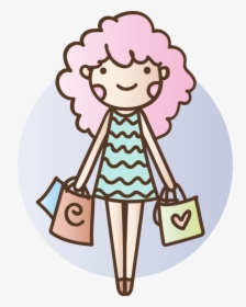 Transparent Shopping Girl Clipart - Cute Shopping, HD Png Download, Free Download