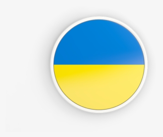 Round Icon With White Frame - Round Ukraine Flag Png, Transparent Png, Free Download