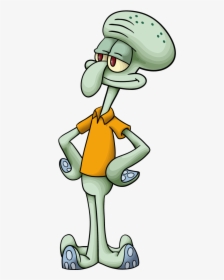 Draw Cartoon Superheroes And Characters Drawing - Squidward Spongebob, HD Png Download, Free Download