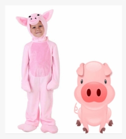 Pink Pig Animal Costume For Kids And Adults - Disfraces De Cerdito Diy, HD Png Download, Free Download