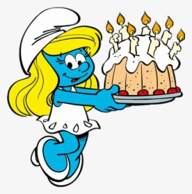 Smurfette Birthday Clipart , Png Download - Smurfs Girl Happy Birthday, Transparent Png, Free Download