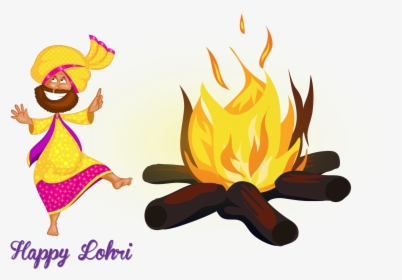 Happy Lohri Png Photo - Cartoon Bonfire, Transparent Png, Free Download