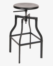 Indoor Steel Barstool In Black With Adjustable Seat - Bar Stool, HD Png Download, Free Download