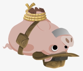 Hogtied Piggy Explorer Svg Clip Arts - Pig Hogtied, HD Png Download, Free Download