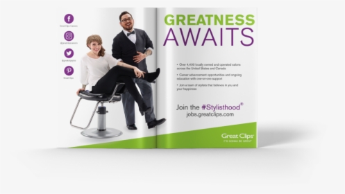 Ad Design For Great Clips-modern Salon Magazine - Flyer, HD Png Download, Free Download