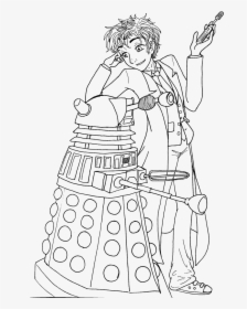 Doctor Who Coloring Pages - Doctor Who Line Art, HD Png Download, Free Download