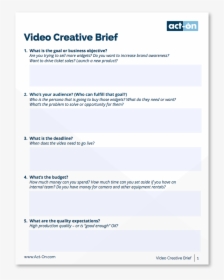 Creative Production Brief Templates, HD Png Download, Free Download