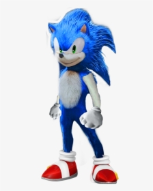 #sonicmovie Sonic Movie Fixed 2020 Remake #freetoedit - Sonic Redesign Fan Made, HD Png Download, Free Download