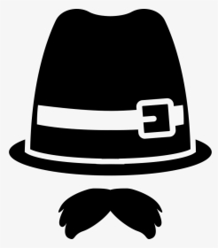 Moustache And Fedora Hat With Buckle - Fancy Hat Clipart, HD Png Download, Free Download