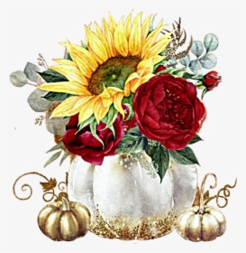 #flowers #sunflowers #roses #pumpkins #summer #fall - Sunflower And Roses Wedding Invitations, HD Png Download, Free Download