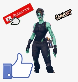 Like Sub And Comment On My Youtube Channel And Tell - Fortnite Ghoul Trooper Png, Transparent Png, Free Download