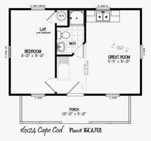 16 X 24 Cabin Plans, HD Png Download, Free Download