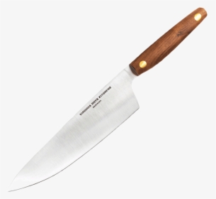 Stainless Steel 8 Inch Full Tang Chef Knife With Walnut - Round Handle Chef Knife, HD Png Download, Free Download