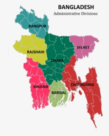 Bangladesh Map With Division, HD Png Download, Free Download
