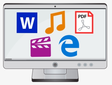 A Computer Screen Showing Some Program Icons , Png - Microsoft Edge, Transparent Png, Free Download