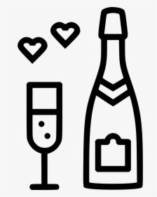 Champagne Heart Celebrate Day Date - Champagne, HD Png Download, Free Download