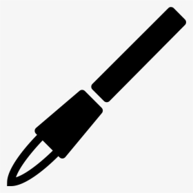 Calligraphy Brush Filled Icon - Boligrafo Icono, HD Png Download, Free Download
