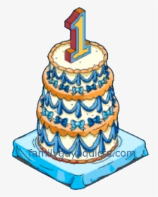 1 Year Anniversary Cake - Happy Birthday 1 Cake Png, Transparent Png, Free Download