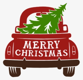 Free Red Truck With Christmas Tree Svg, HD Png Download, Free Download
