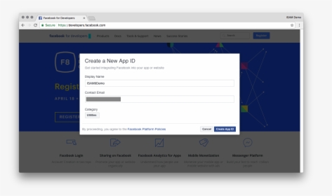 Enrollment - Create An Application Facebook, HD Png Download, Free Download