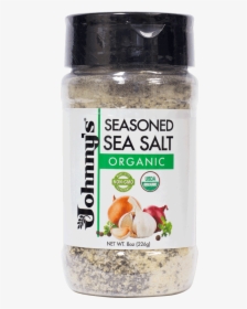 Johnny"s Organic Seasoned Sea Salt 8oz - Johnny's Organic Seasoned Salt, HD Png Download, Free Download