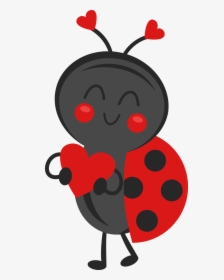 Bug Clipart Valentine - Lady Bug Valentine Clipart, HD Png Download, Free Download
