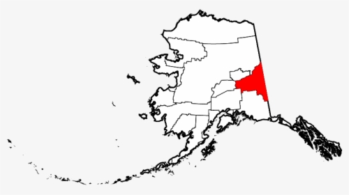 Map Of Alaska Highlighting Southeast Fairbanks Census - Alaska State, HD Png Download, Free Download