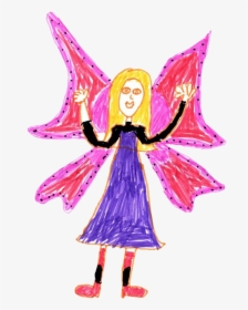 Fairy Drawing With Color, HD Png Download, Free Download