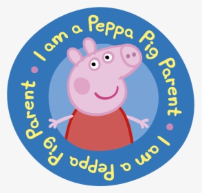 Peppa Pig Round Stickers Clipart , Png Download - Cartoon, Transparent Png, Free Download
