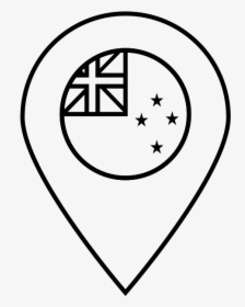 New Zealand Flag Rubber Stamp"  Class="lazyload Lazyload - Australia Flag Circle Black And White, HD Png Download, Free Download
