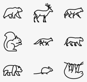 Animal Icons Png White, Transparent Png, Free Download