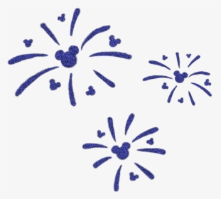 Mickeymouse Disney Mickey Fireworks Blue Disney Castle With Fireworks Silhouette Hd Png Download Kindpng