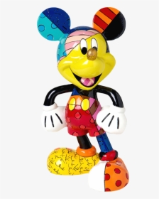 Mickey Mouse 8” Statue By Romero Britto - Mickey Mouse Figur Romero Britto, HD Png Download, Free Download