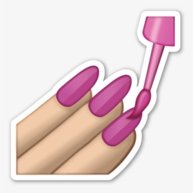 Emoji Emoticonos Whatsapp Nails Nailart , Png Download - Painting Nails Emoji Png, Transparent Png, Free Download