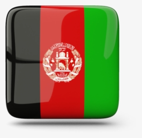 Glossy Square Icon - Flag Of Afghanistan, HD Png Download, Free Download