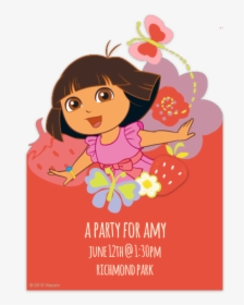 Dora 1st Birthday Invitation, HD Png Download, Free Download