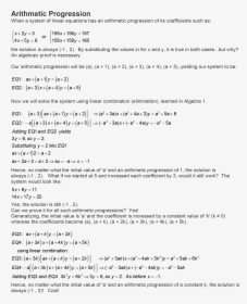 Linear Systems Of Equations - Facts About Coefficients In Math, HD Png Download, Free Download