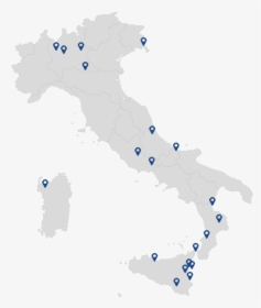 Italy Line Map Point - Cartina Italia Sfondo Nero, HD Png Download, Free Download