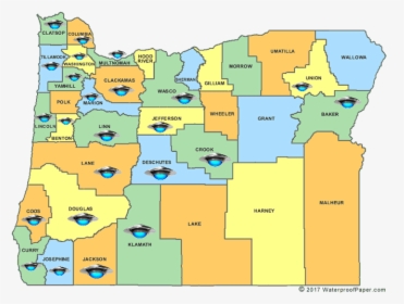Oregon County Map, HD Png Download, Free Download