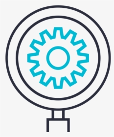 White Outline Gears Icon, HD Png Download, Free Download