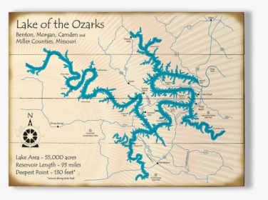 Lake Of The Ozarks Map, HD Png Download, Free Download