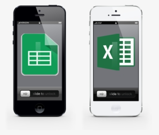 Two Phone, Excel & Google Spreadsheets Icons To Symbolize - Microsoft Excel, HD Png Download, Free Download