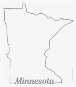 Free Minnesota Outline With State Name On Border, Cricut - Printable Minnesota State Outline, HD Png Download, Free Download